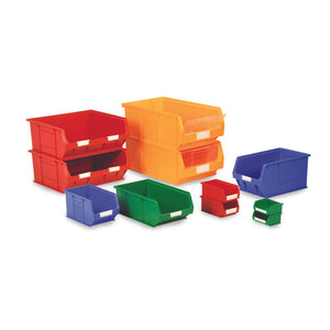 TC Topstore Containers, Barton Bins in sizes 1, 2, 3, 4, 5, 6 and 7. red, blue, yellow and green.