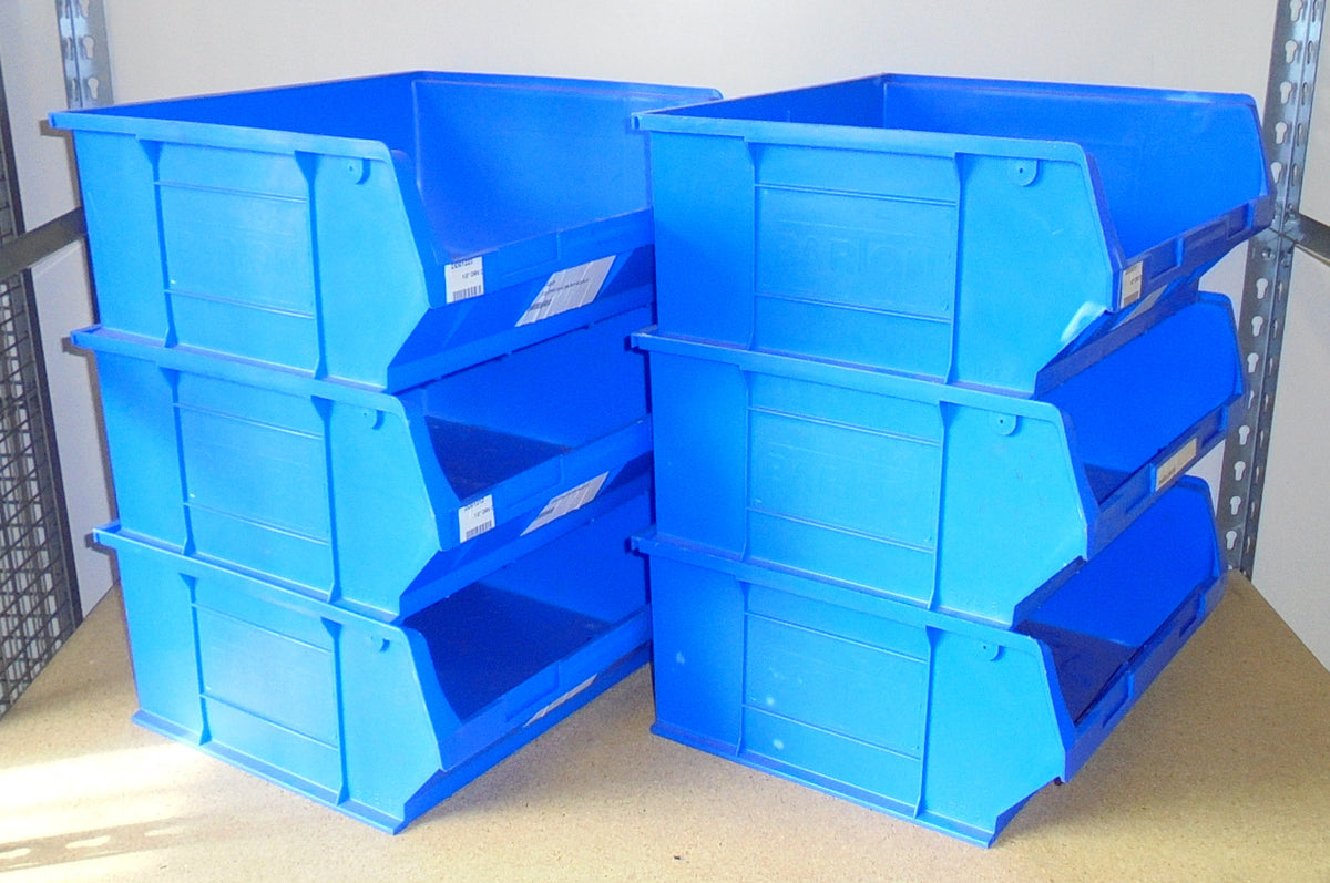 20x Used Size 6 Blue Storage Bin 375x420x182mm H Storage Bins