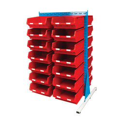 Double Sided Free Standing Louvred Panel with TC6 Bins
