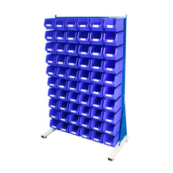 Single Sided Free Standing Louvred Panel with TC3 Bins