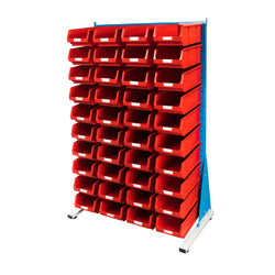 Single Sided Free Standing Louvred Panel with TC4 Bins