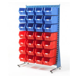Single Sided Free Standing Louvred Panel with TC5 Bins