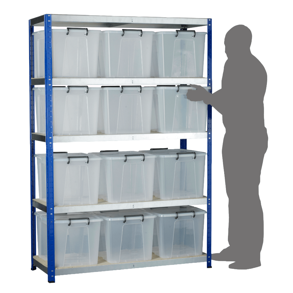 Eco-Rax Storemaster kit c/w 12 x 40L Boxes – Storage Bins