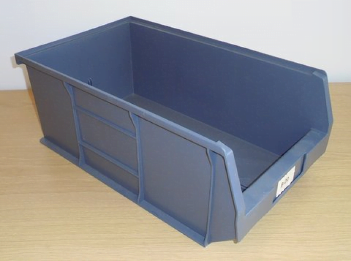 5x Used Size 7 Grey Storage Bin 500x305x200mm H
