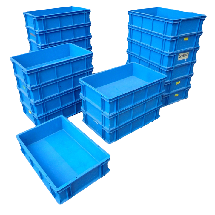 50 x Used Blue Euro Container 600x400x130mm H - SPECIAL OFFER