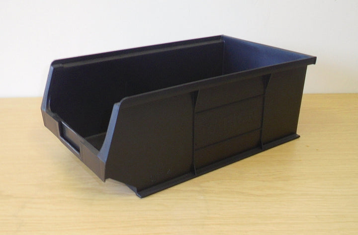 100x Used Size 4 Black Storage Bin 350x200x130mm H