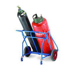 Oxygen Propane Cylinder Trolley c/w Rear Wheel Attachment