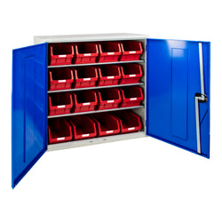 1000 x 1015 x 430mm Container Cabinet c/w 16 x TC5 Bins