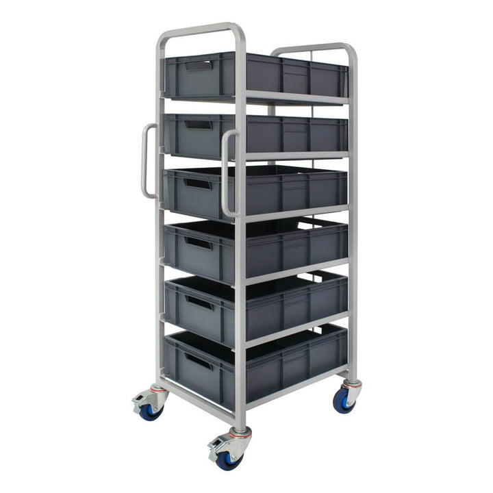 ECT/6X6417/BC Euro Container Trolley c/w 6 Euro Box, 600x400x170mm high