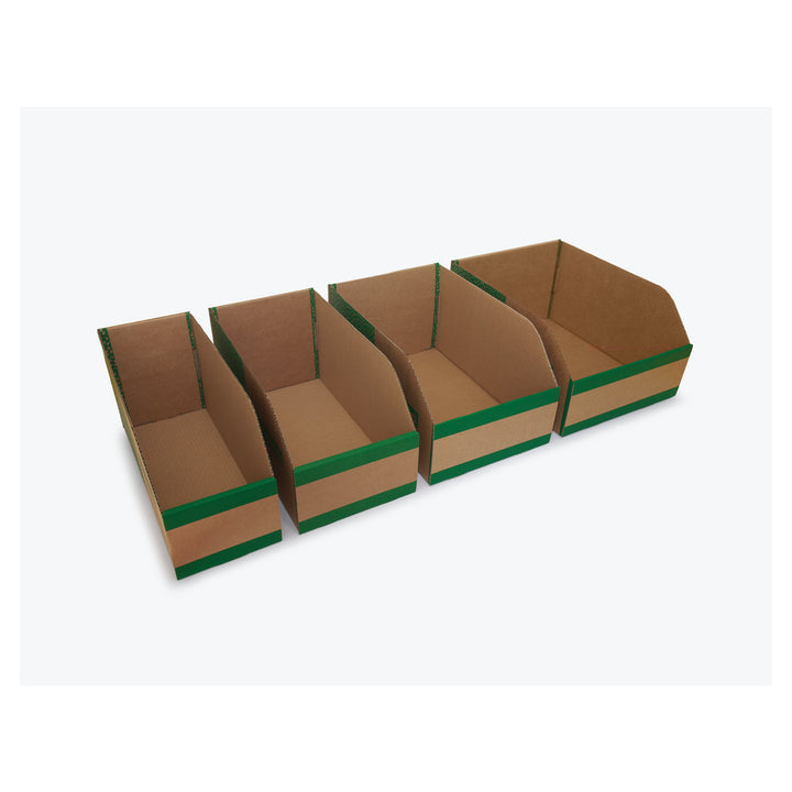 400mm D x 200 H x (Various Widths) Cardboard KBins 25 pk