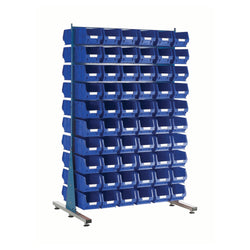 Double Sided Free Standing Louvred Panel with TC3 Bins