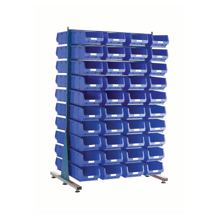 Double Sided Free Standing Louvred Panel with TC4 Bins