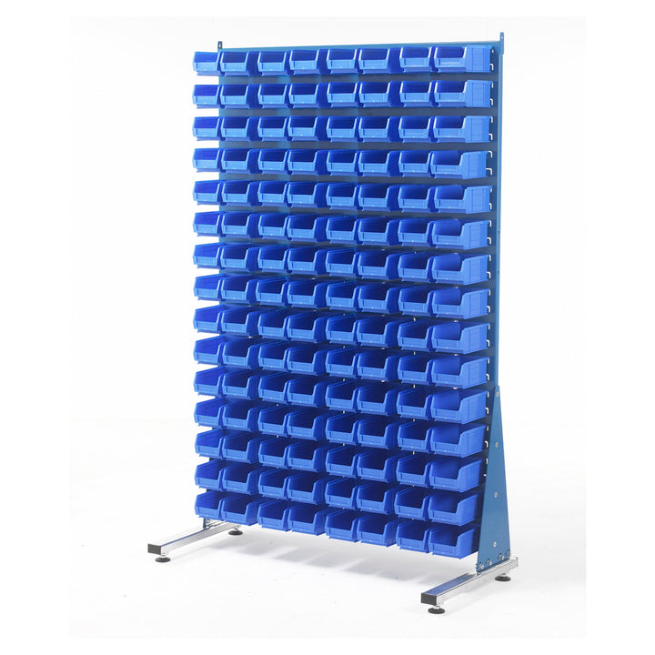 Single Sided Free Standing Louvred Panel with TC2 Bins