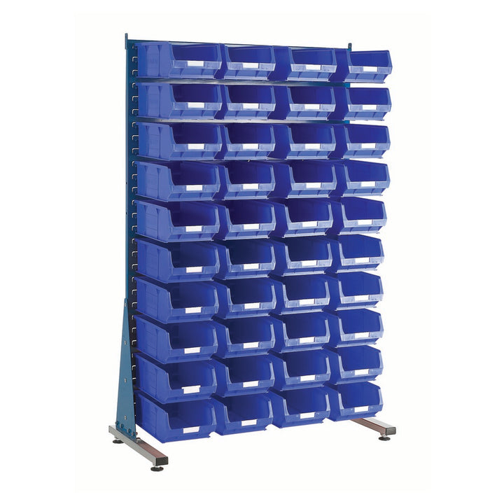 Single Sided Free Standing Louvred Panel with TC4 Bins