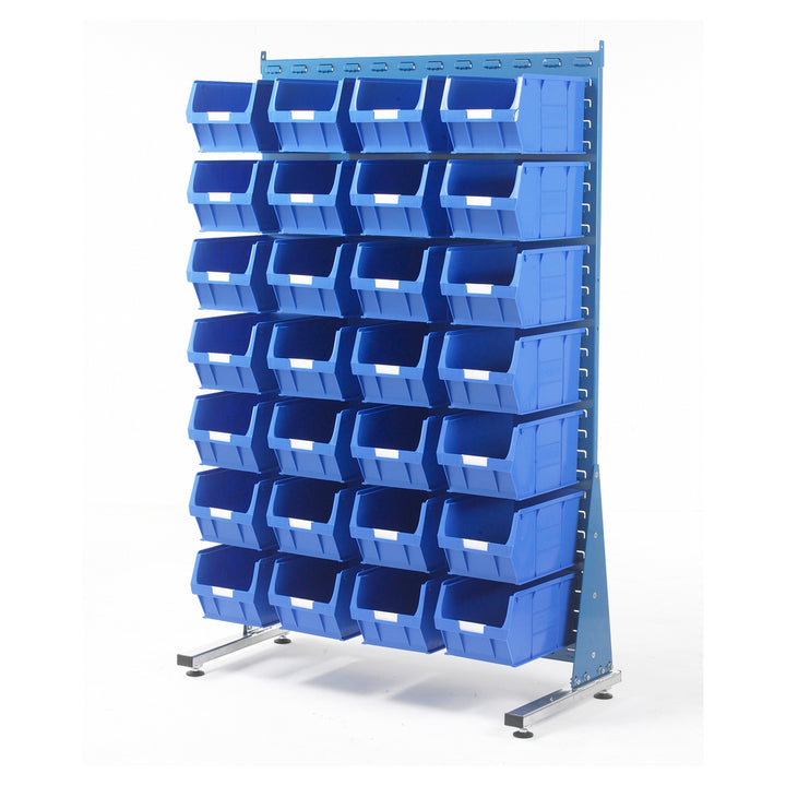 Single Sided Free Standing Louvred Panel with TC5 Bins