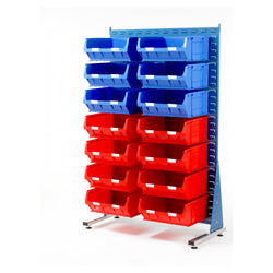 Single Sided Free Standing Louvred Panel with TC6 Bins