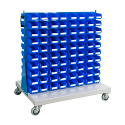 Topstore Double Sided Loured Panel Trolley Bin Kit, 011505C. Supplied with 160x TC2 Blue Bins 010021.