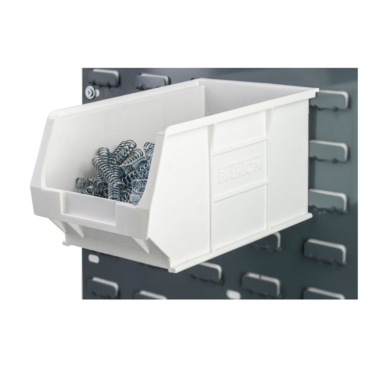 TC3 White Antibacterial Storage Bins. 10 per pack. 240mm x 150mm x 132mm.