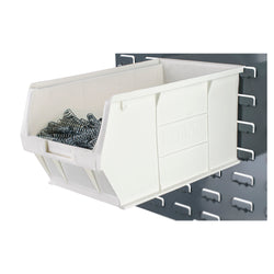 TC5 White Antibacterial Storage Bins. 10 per pack. 350mm x 205mm x 182mm.