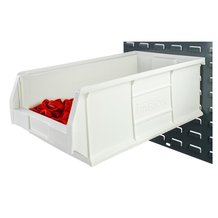 TC7  White Antibacterial Storage Bins. 5 per pack. 520mm x 310mm x 200mm.