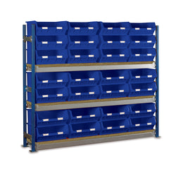 Longspan Shelving Bay c/w 28 x TC6 Storage Bins